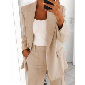 Boyfriend Women's One Button Blazer Suit Jacket on sale - SOUISEE