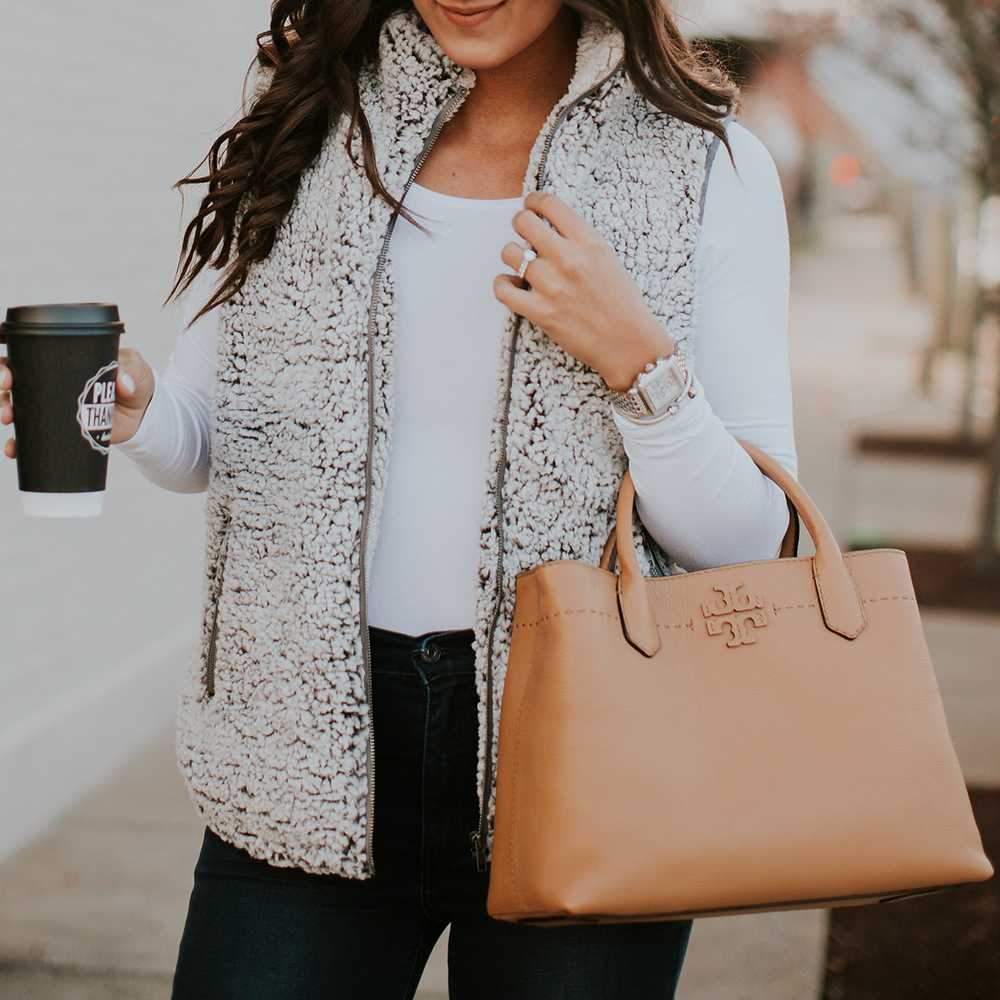 Fuzzy Faux Fur Winter Outerwear Sherpa Fleece Vest on sale - SOUISEE