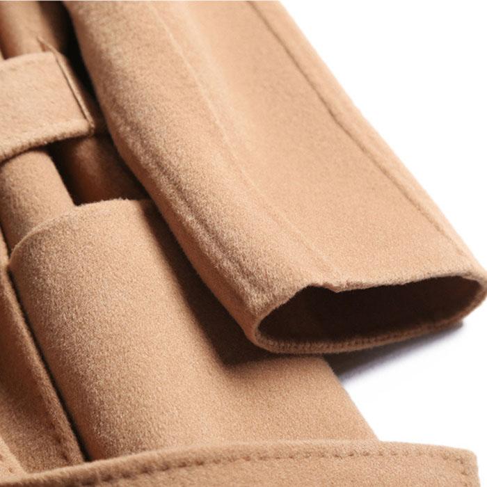 Free Shipping Camel Cashmere Wool Trench Overcoat Womens on sale - SOUISEE