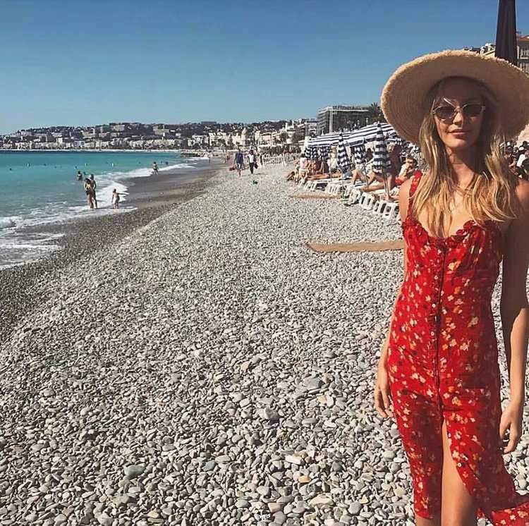 Casual Corset Red Fleur Floral Ruffle Strap Button Up Floral Dress on sale - SOUISEE