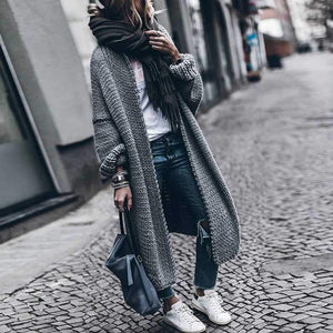 Oversized Open Front Womens Long Cardigan Sweaters on sale - SOUISEE