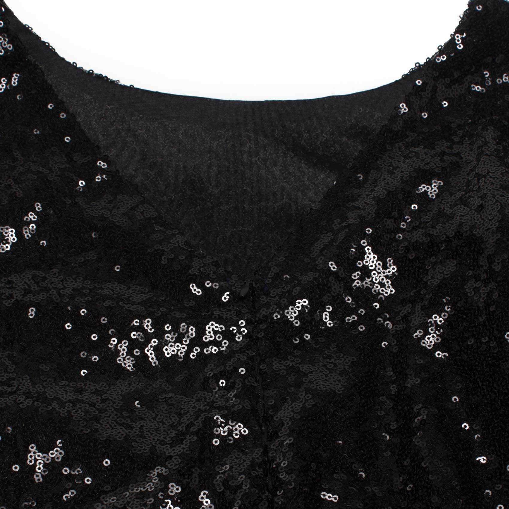 Sparkly Sequin Embellished Long Sleeve Sheath Cocktail Dress on sale - SOUISEE