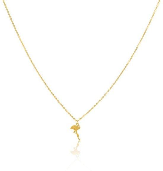 Lucky Simple Flamingo Pendant Necklace Rose Gold/Silver/Gold on sale - SOUISEE