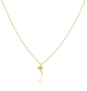 Lucky Simple Flamingo Pendant Necklace Rose Gold/Silver/Gold on sale - SOUISEE