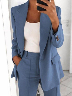 Boyfriend Women's One Button Blazer Suit Jacket on sale - SOUISEE