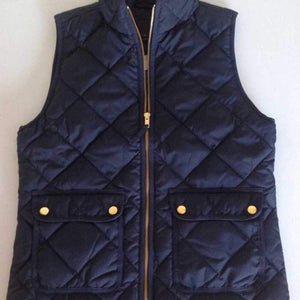 Quilted Cotton Zip Up Plaid Puffer Womens Vest on sale - SOUISEE