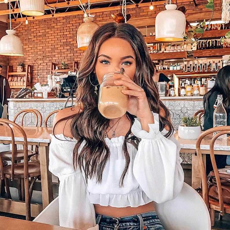 Ruffle Off The Shoulder Lantern Long Sleeve Chiffon Crop top Blouses on sale - SOUISEE