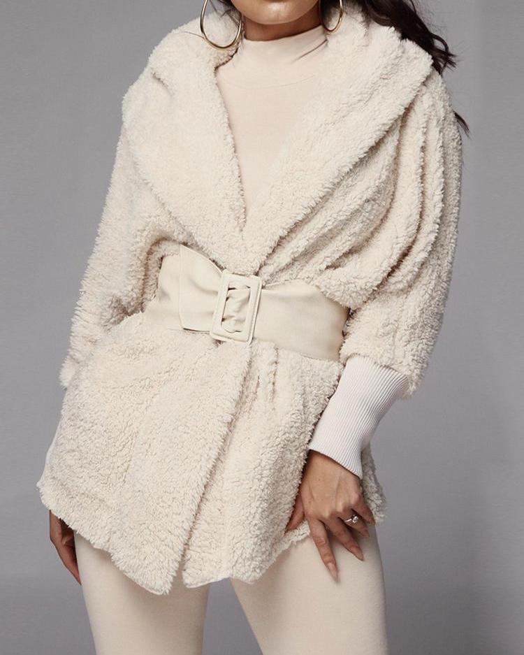 Comfy Faux Fur Crop Top Shorts And Jackets on sale - SOUISEE