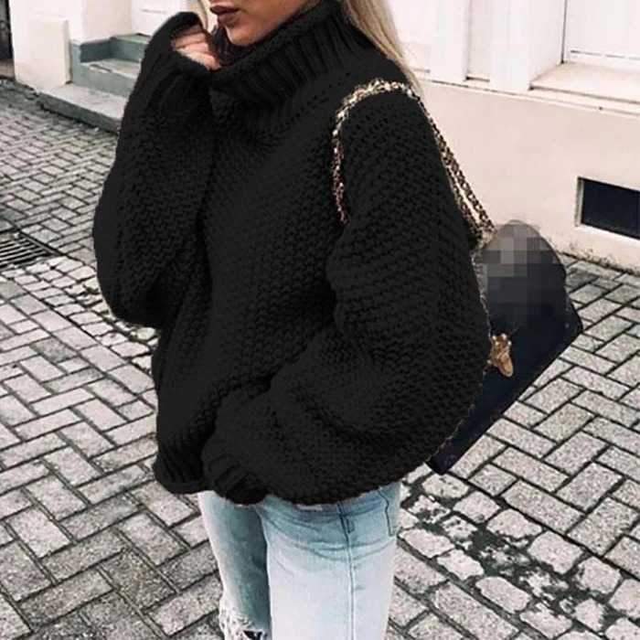 Oversized Baggy Turtleneck Knit Pullover Sweaters – SOUISEE