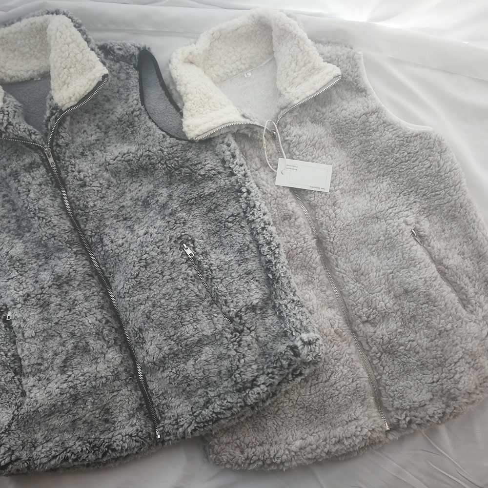 Fuzzy Faux Fur Winter Outerwear Sherpa Fleece Vest on sale - SOUISEE