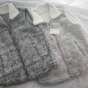 Fuzzy Faux Fur Winter Outerwear Sherpa Fleece Vest on sale - SOUISEE