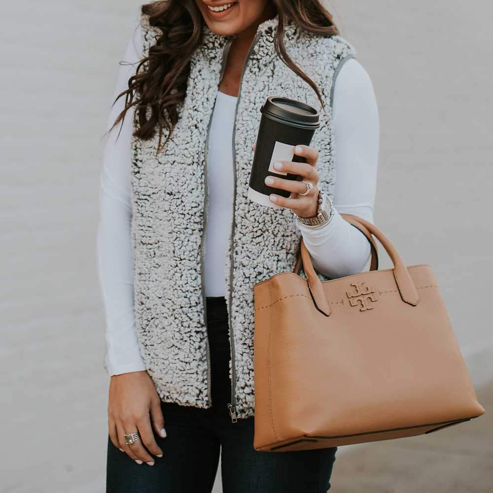 Fuzzy Faux Fur Winter Outerwear Sherpa Fleece Vest on sale - SOUISEE