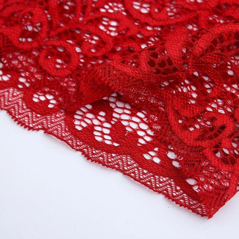 V Neck lace trim cami crop top camisoles tanks tops on sale - SOUISEE