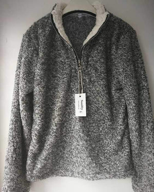 Fuzzy quarter zip best sale pullover