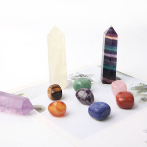 Rainbow Colors Healing Jasper Amethyst Quartz Crystals And Stones