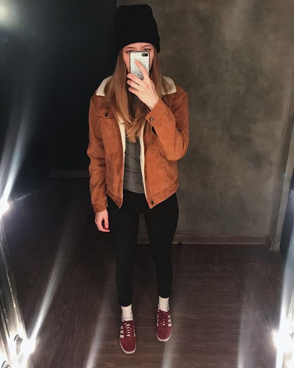 Fur Fleece Lined Shearling Corduroy Trucker Jacket on sale - SOUISEE