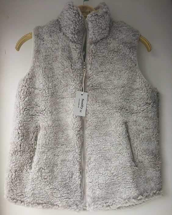Fuzzy Faux Fur Winter Outerwear Sherpa Fleece Vest on sale - SOUISEE