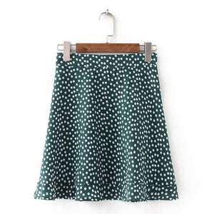 Vintage A Line Floral Prints Flounce Mini Skirt on sale - SOUISEE
