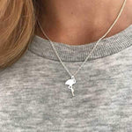 Lucky Simple Flamingo Pendant Necklace Rose Gold/Silver/Gold on sale - SOUISEE