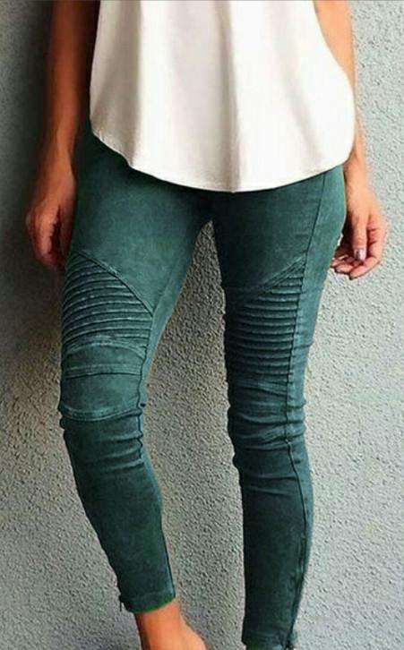 Cool High Waisted Ankle Zipper Skinny Pants Trousers on sale - SOUISEE