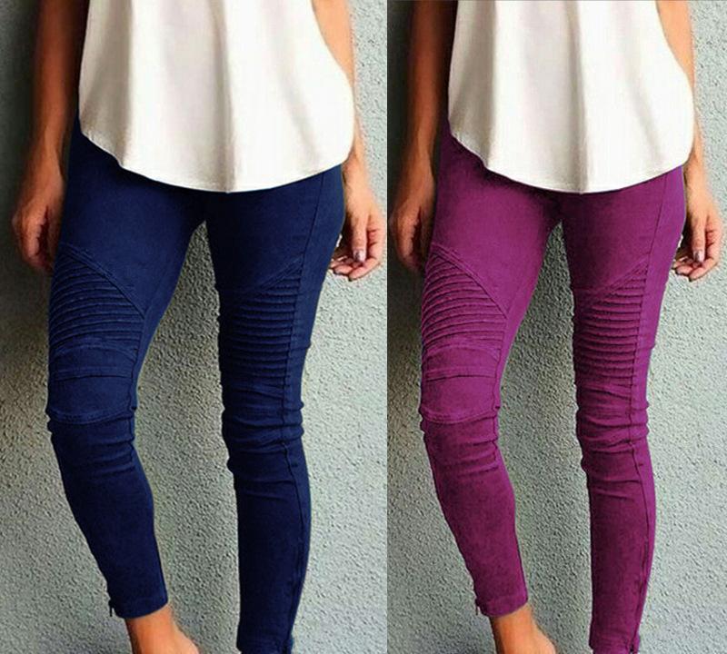 Cool High Waisted Ankle Zipper Skinny Pants Trousers on sale - SOUISEE