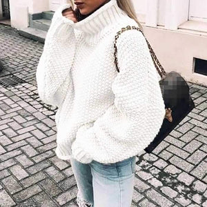 Oversized Baggy Turtleneck Knit Pullover Sweaters on sale - SOUISEE