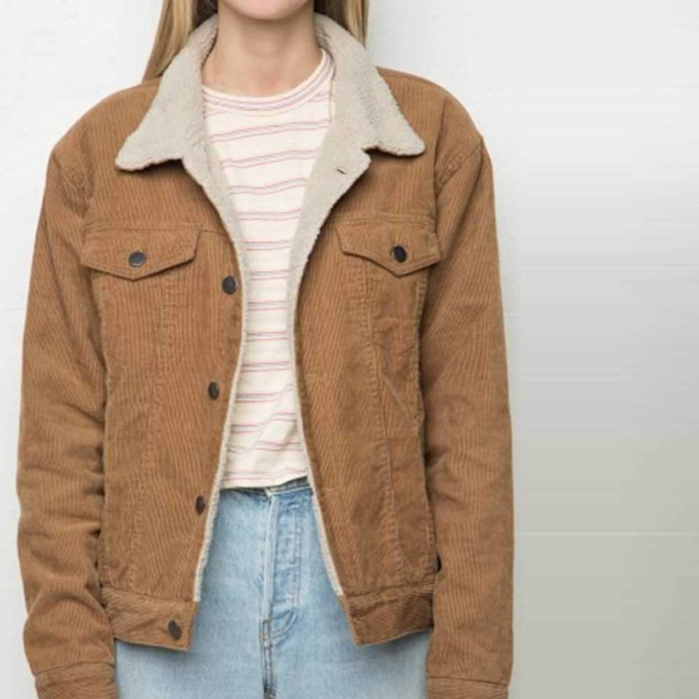 Fur Fleece Lined Shearling Corduroy Trucker Jacket on sale - SOUISEE