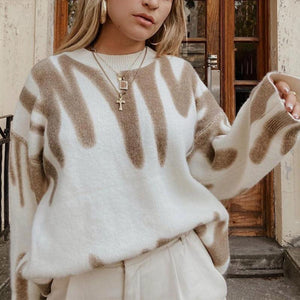 High Street Y Limb Tie Dyed Knitted Oversized Crewneck Sweaters on sale - SOUISEE