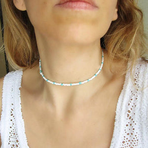 Bohemian Gypsy Chic Rainbow Beaded Choker Necklaces on sale - SOUISEE
