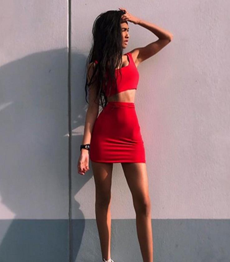 Crop Top Bodycon High Waist Separated Dress on sale - SOUISEE