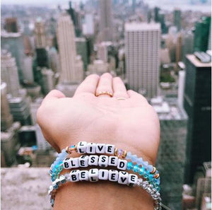 Personalized Saying Alphabet Bead Word Kandi Bracelets – SOUISEE