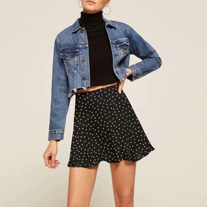 Vintage A Line Floral Prints Flounce Mini Skirt on sale - SOUISEE