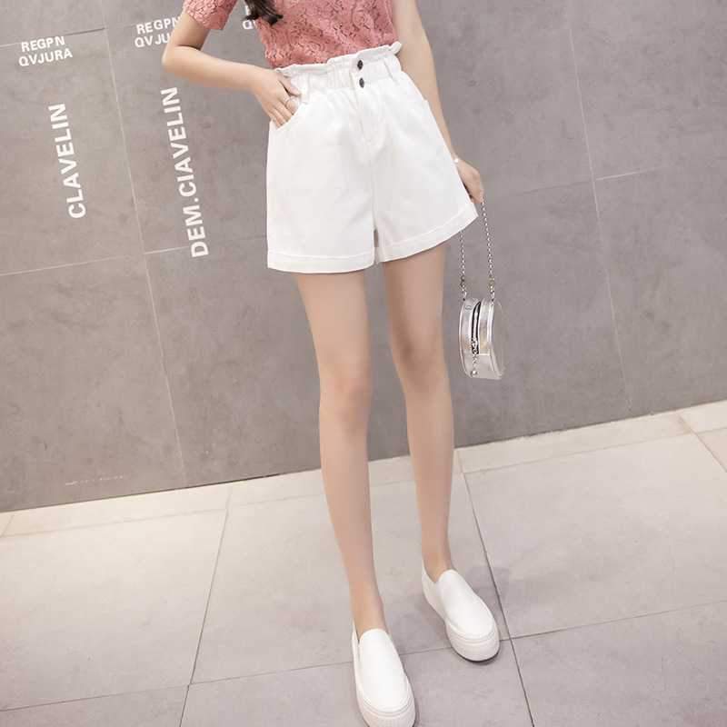 Boyfriend High Waisted Cuffed Paperbag Waist Denim Shorts on sale - SOUISEE
