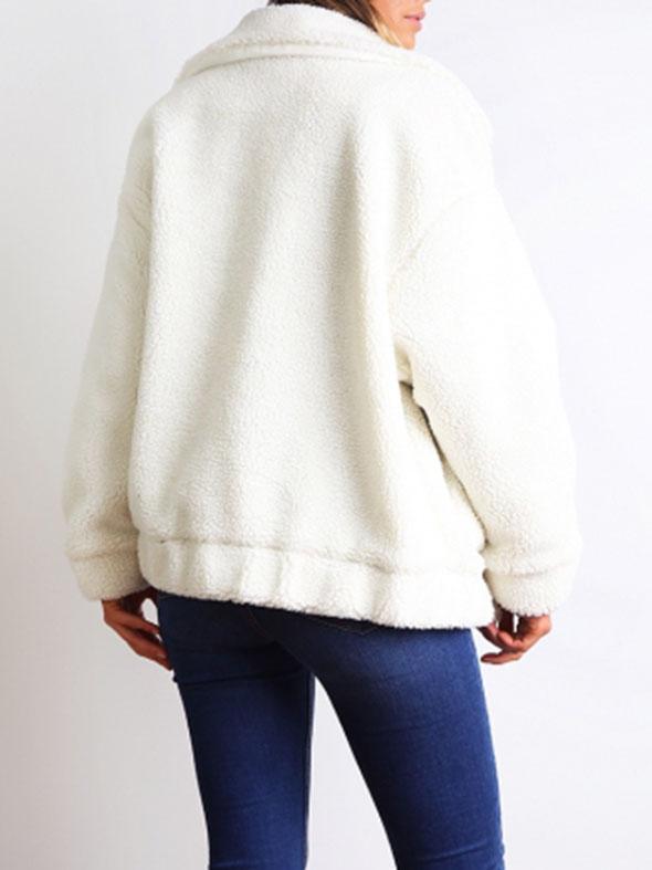 Oversized Faux Fur Teddy Bear Sherpa Coat on sale - SOUISEE