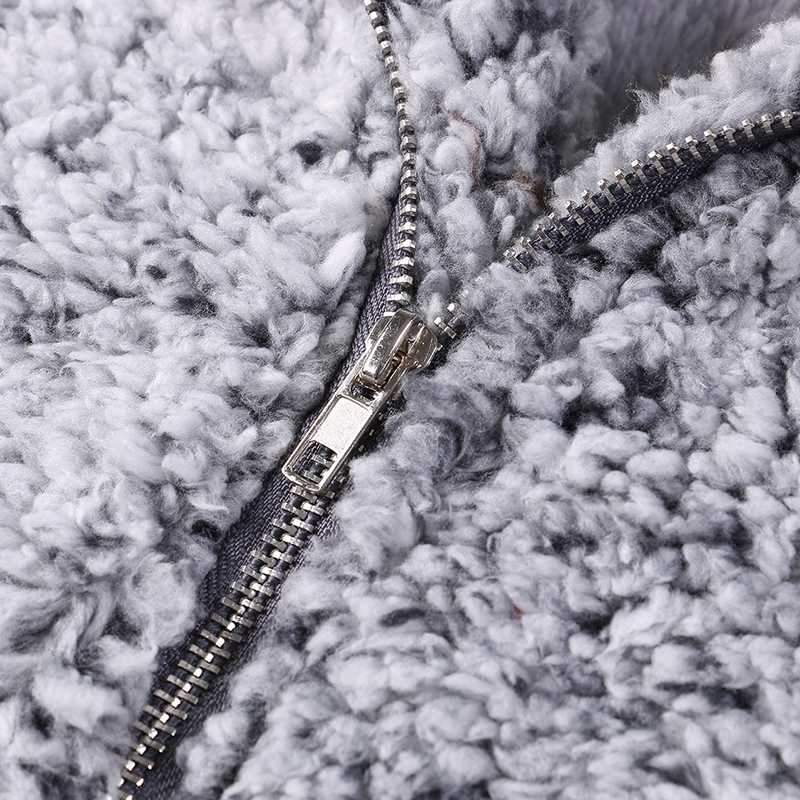 Fuzzy Faux Fur Winter Outerwear Sherpa Fleece Vest on sale - SOUISEE